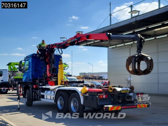 Containertransport (haakarmsysteem) Mercedes Arocs 3348 6X4 Palfinger Epsilon M120Z79TR Cran...