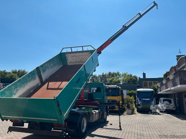 Háromirányú billenő teherautó MERCEDES-BENZ 1833 Axor  3Skipper + PK 12002 Kran 4x2