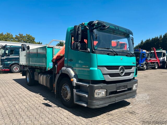 Háromirányú billenő teherautó MERCEDES-BENZ 1833 Axor  3Skipper + PK 12002 Kran 4x2