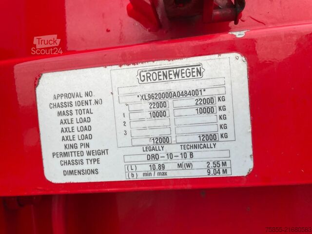 Kovček Groenewegen DRO-10-10 B 1-Axle City / Box / Koffer / Steeri...