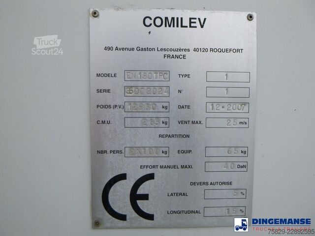 Piattaforma di sollevamento Iveco Eurocargo 150E22 4x2 Euro 4 Manlift Comilev EN1...