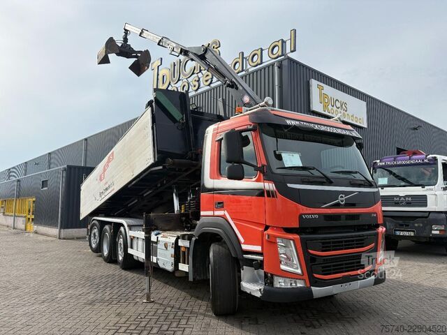 Kraanwagen Volvo FM 420 + HMF 1643 Z2---2X EXT. + REMOTE + TIPPE...