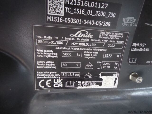 Frontgaffeltruck Linde E50HL-01/600