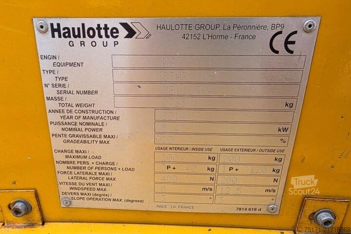 Csuklós teleszkópos munkaállvány Haulotte STAR 10 Electric, 10m Working Height, 3m Reach, 20