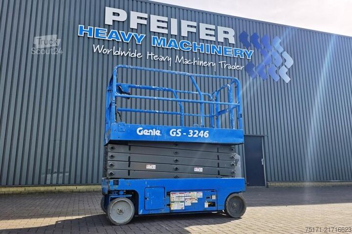 Ollós emelő Genie GS3246 Electric, Working Height 11.75 m, 318kg Cap