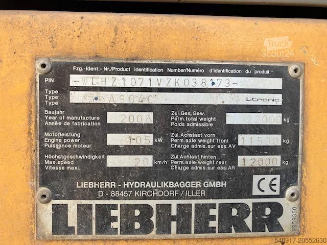 Stroj za ravnanje z materialom Liebherr A904C  Umschlagbagger Greifer +Magnetvorbereitun