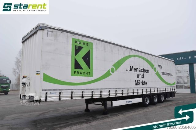 Odprta polprikolica s ponjavo KRONE Megatrailer Hubdach Liftachse Safe Curtain