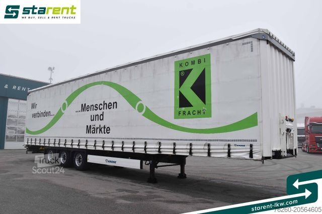 Naczepa otwarta z plandeką KRONE Megatrailer Hubdach Liftachse Safe Curtain
