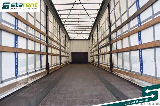 Отворено полуремарке с брезент KRONE Megatrailer Hubdach Liftachse Safe Curtain