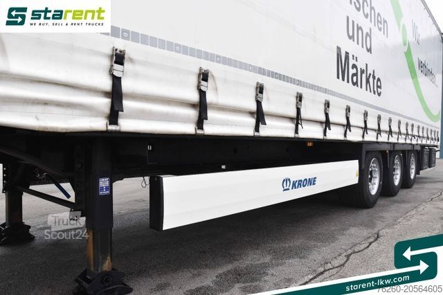Отворено полуремарке с брезент KRONE Megatrailer Hubdach Liftachse Safe Curtain