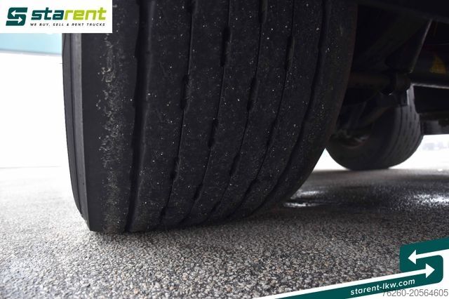 Brandalı açık yarı römork KRONE Megatrailer Hubdach Liftachse Safe Curtain