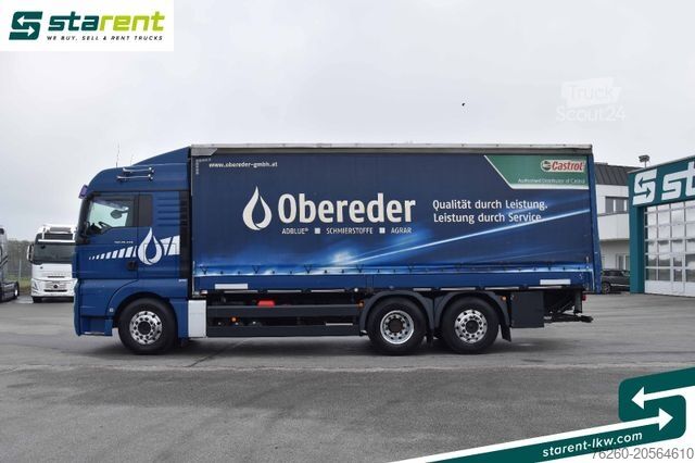 Tovorno vozilo s ravno platformo in ponjavo MAN TGX 26.440 LBW 2000Kg Retarder Standklima ALU