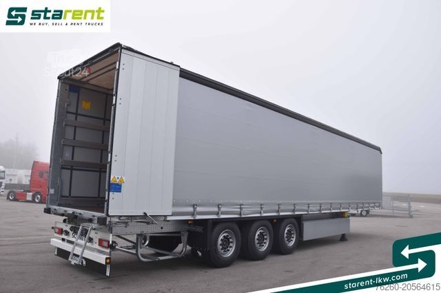 Auflieger mit Pritsche & Plane SCHMITZ CARGOBULL Liftachse Palettenkasten XL  Zertifikat Multilok