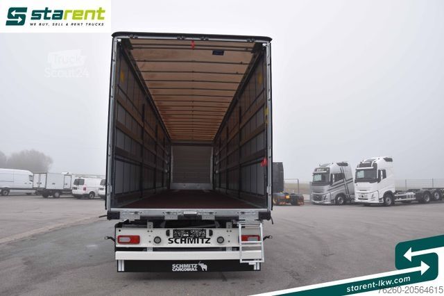 Open semitrailer with tarp SCHMITZ CARGOBULL Liftachse Palettenkasten XL  Zertifikat Multilok