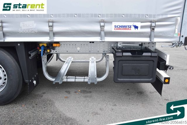 Отворено полуремарке с брезент SCHMITZ CARGOBULL Liftachse Palettenkasten XL Zertifikat Multilok