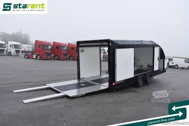 Přepravník automobilů BRIAN JAMES TRAILERS Trailers Race Sport, Seilwinde, Zusatzrampen