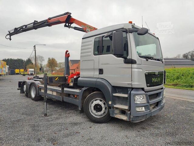 Système de bras à crochet MAN TGS 26.320 Container Palift Kraan Palfinger PK1...