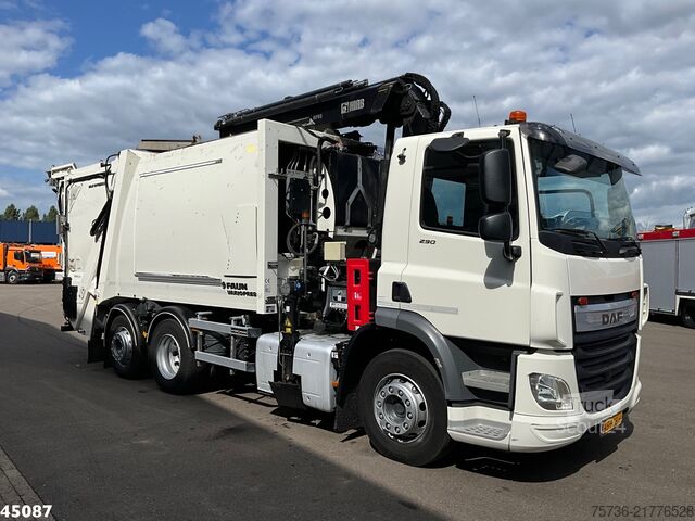 Véhicule de collecte des déchets DAF FAN CF 290 Euro 6 Hiab 21 Tonmeter laadkraan Ju...