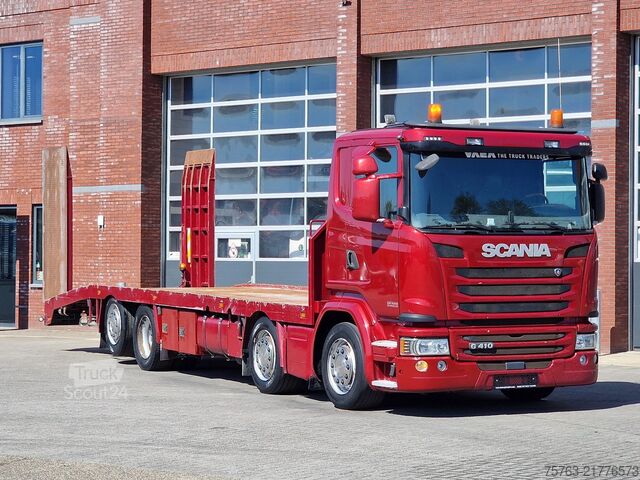 Dodávka na prepravu áut Scania G410 8x2*6 - Machine transporter - Loading ramp...