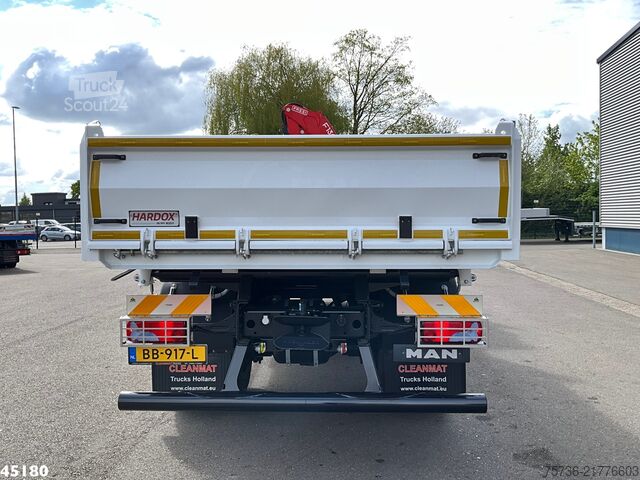 Volquete de 3 lados MAN TGM 18.320 Euro 6 Fassi 13 Tonmeter laadkraan N...