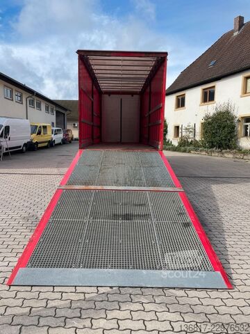 Camión plataforma con toldo DAF XF530 FAN LLL Plane Lenk/Lift Hydr. Auffahrrampe