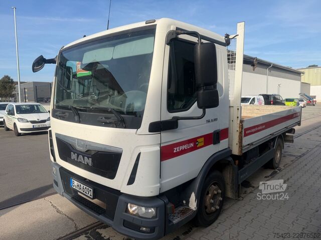 Φορτηγό pick-up MAN TGL 8.180 Pritsche Ladekran EU6