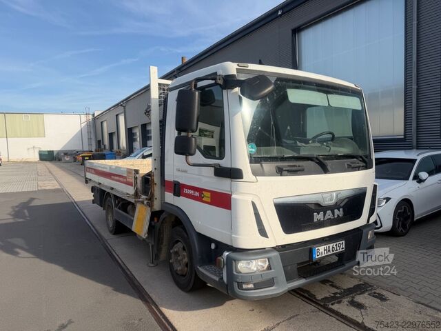 Φορτηγό pick-up MAN TGL 8.180 Pritsche Ladekran EU6
