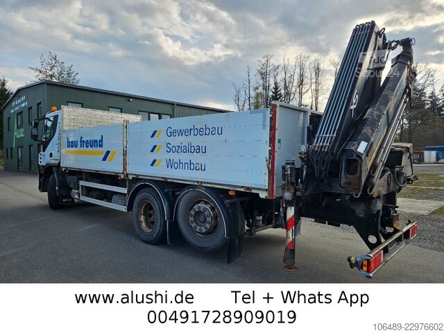 Φορτηγό με επίπεδη καρότσα IVECO AT 260S42Y 7PS Kran+FUNK Hiab 166 E-4H EEV