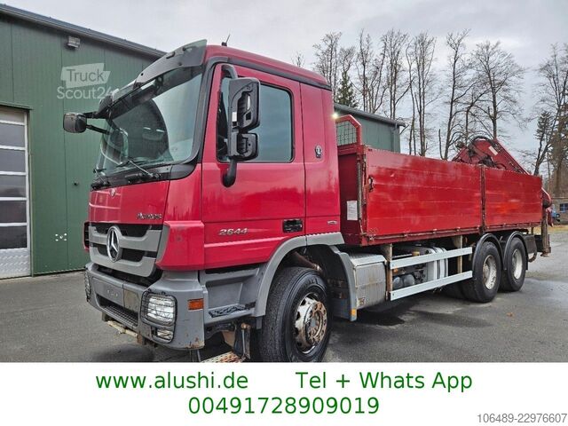 Kuorma-autoon asennettu nosturi MERCEDES-BENZ 2644 6x4 Kran Funk  Retarder