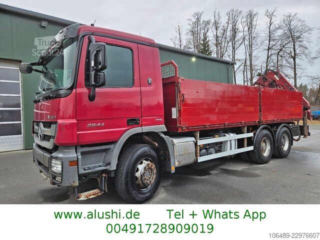 Kuorma-autoon asennettu nosturi MERCEDES-BENZ 2644 6x4 Kran Funk  Retarder