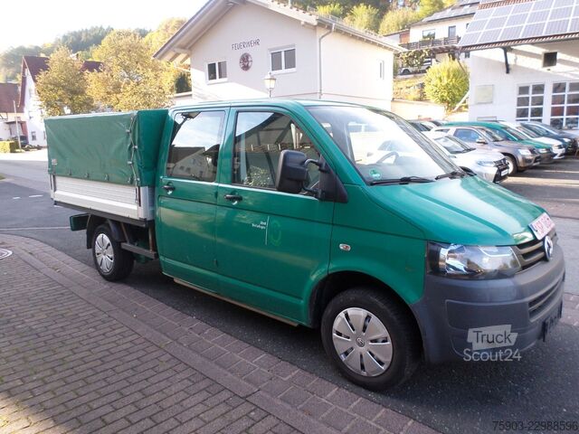 Gardinsidet varebil VW T5 Transporter Pritsche Doppelkabine 4Motion AHK