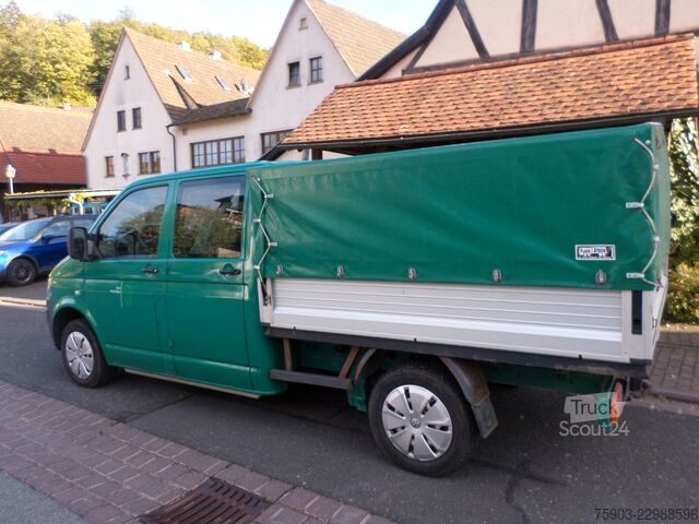 Gardinsidet varebil VW T5 Transporter Pritsche Doppelkabine 4Motion AHK