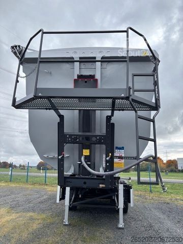 Tippsemitrailer KEMPF Stahlhalbschalenmulde 3x9t, SKM 36/3 SR, 41 cbm