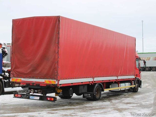Flatbed truck with tarp IVECO EUROCARGO 120E22, EURO 5, SIDEWALLS