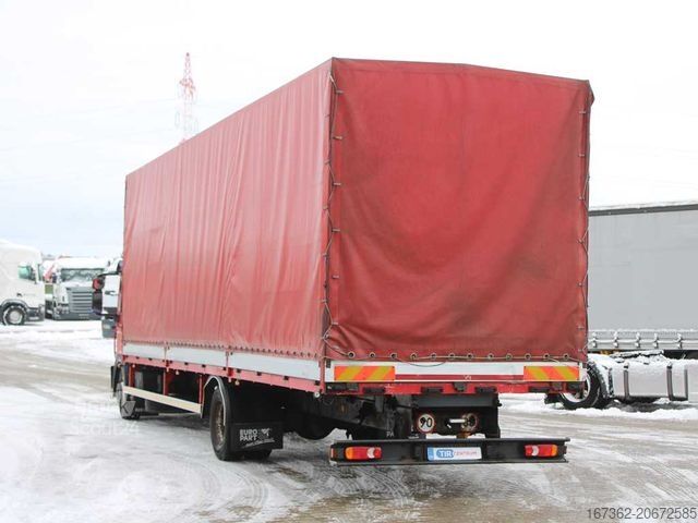 Flatbed truck with tarp IVECO EUROCARGO 120E22, EURO 5, SIDEWALLS