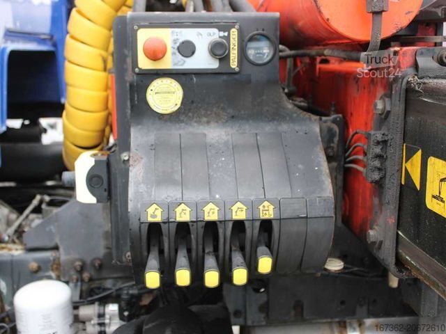 Platós teherautó DAF LF 55.250, EURO 4, SIDEWALLS, PALFINGER PKK15500