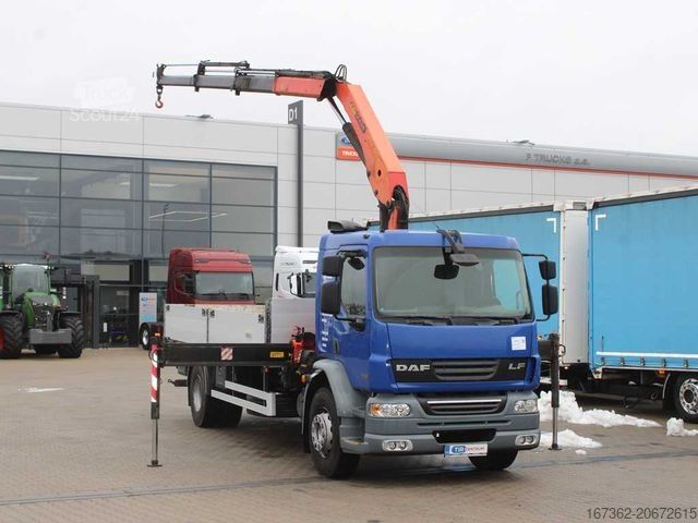 Teherautóra szerelt daru DAF LF 55.250, EURO 4, SIDEWALLS, PALFINGER PKK15500