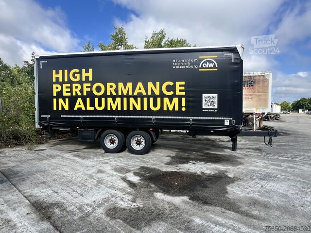 Åben trailer med presenning Fliegl TPS135 13,5 t Tandemplanenanhänger, neuwertig