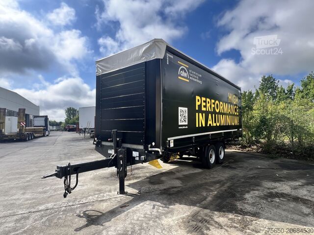 Åben trailer med presenning Fliegl TPS135 13,5 t Tandemplanenanhänger, neuwertig