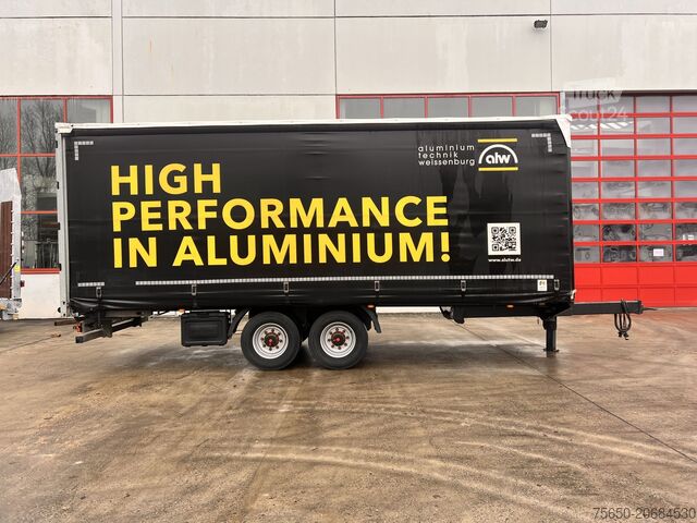 Åben trailer med presenning Fliegl TPS135  13,5 t Tandemplanenanhänger, neuwertig