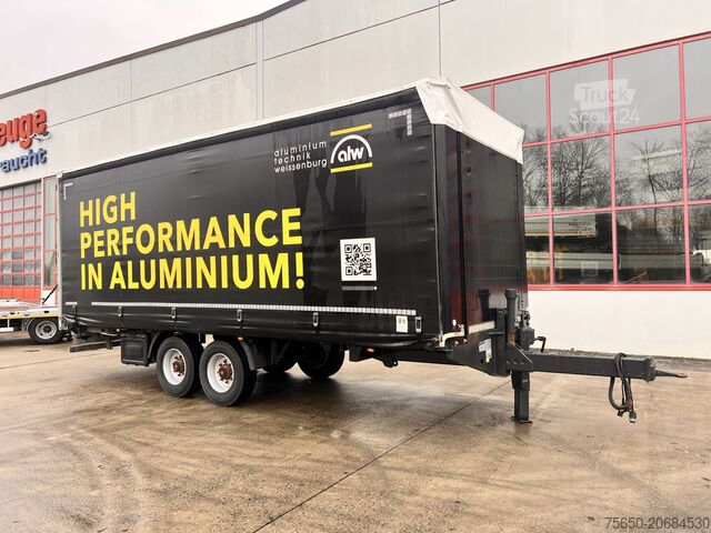 Åben trailer med presenning Fliegl TPS135  13,5 t Tandemplanenanhänger, neuwertig