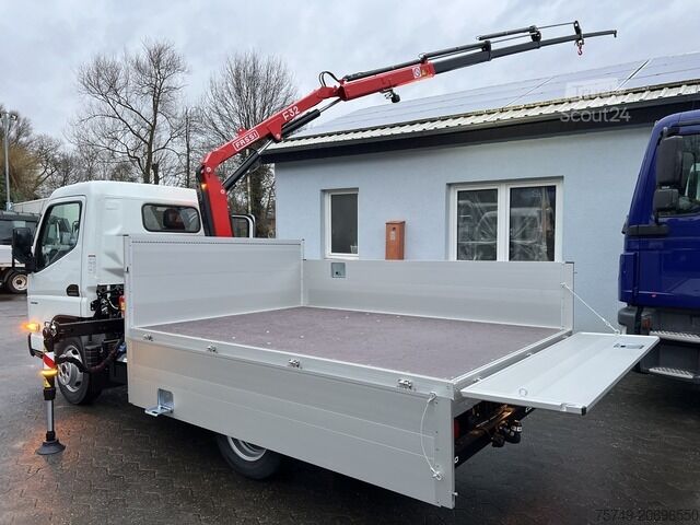 Kamyon üstü vinçli panelvan Fuso 3S15 Alu Pritsche 2.80m Ladekran Funk! sofort verfügbar!