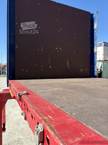 Wisselbrug met laadbakWisselbrug met open laadbakWechselbrücke met laadvloerWechselbrücke met platte Krone 7,45m BDF Baustoff Multilockrahmen