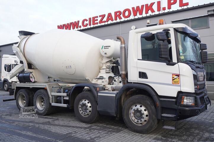 Betonmixer SCANIA P410 XT 8x4 / 80 tho. km!!! / SCHWING
