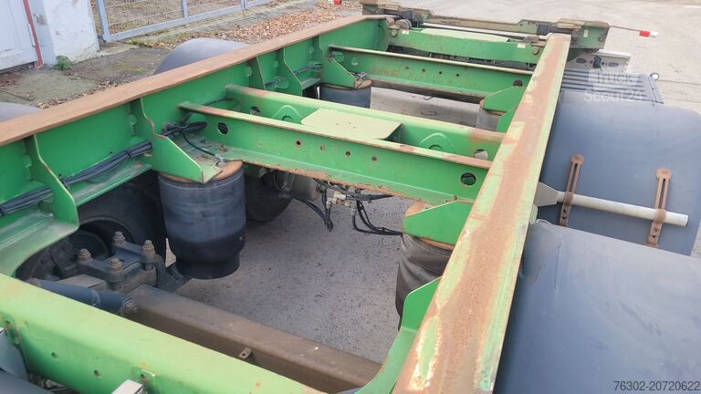 Aanhangwagen Hüffermann HTS 18.77 Tandem Abrollanhänger Scheiben