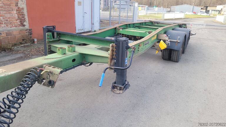 Aanhangwagen Hüffermann HTS 18.77 Tandem Abrollanhänger Scheiben