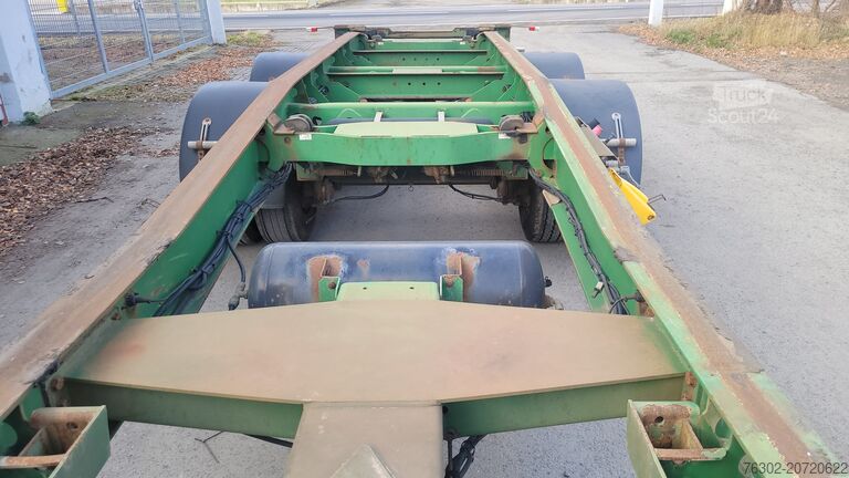 Aanhangwagen Hüffermann HTS 18.77 Tandem Abrollanhänger Scheiben