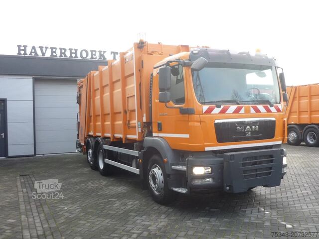 Bil for innsamling av avfall MAN TGM 26.340 6x2-4 Zoeller Medium XL