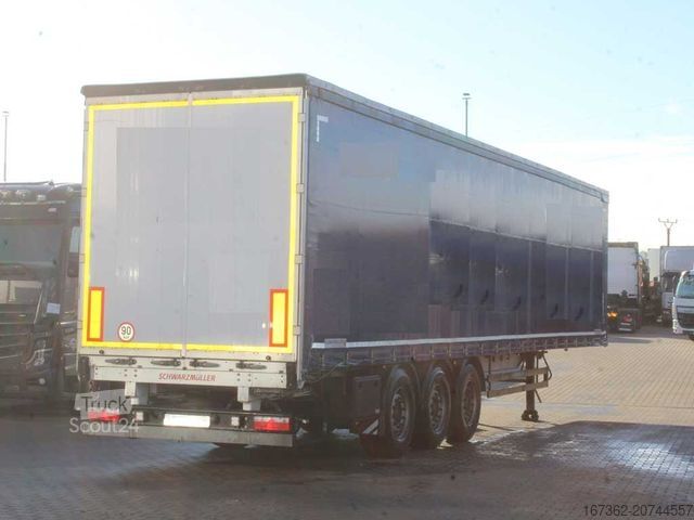 Åben sættevogn med presenning SCHWARZMÜLLER SPA 3/E, LIFTING AXLE, MULDA, MULTILOCK, SAF