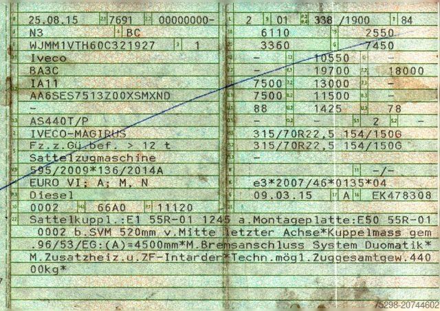 Standard dragbil IVECO Stralis 460 / ZF Intarder